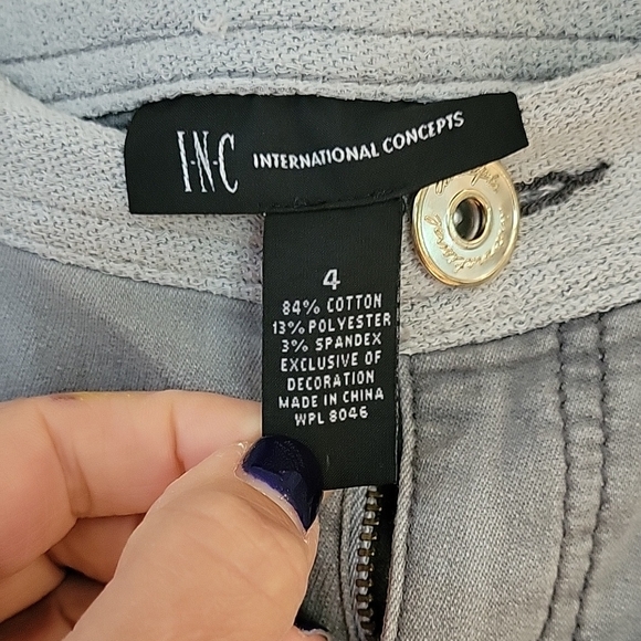 INC International Concepts Women's Light Gray Jeans - Picture 2 of 14